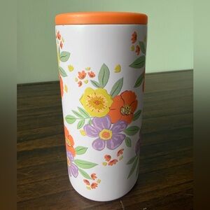 Unbranded floral metal slim can cooler coozie insulator